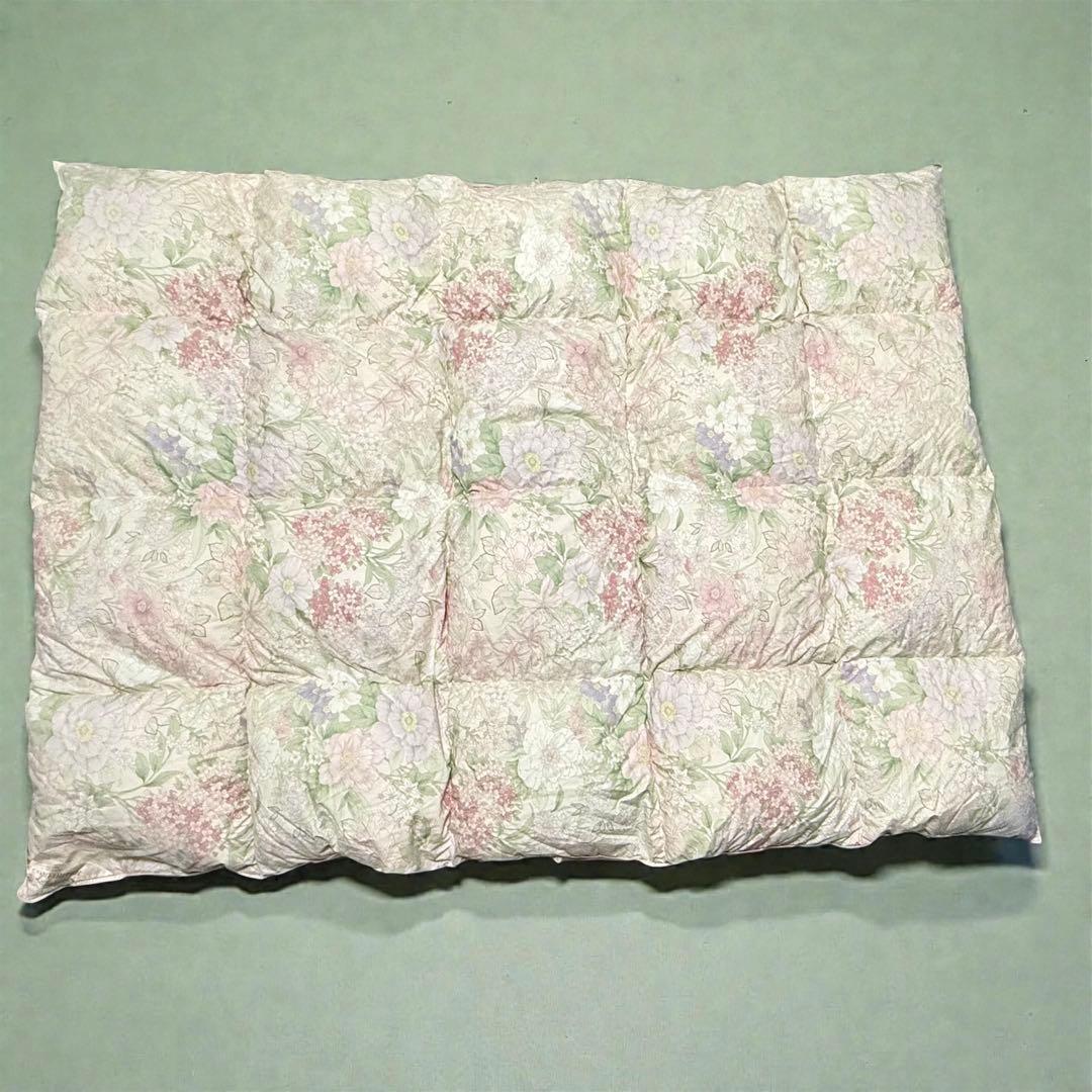 西川　シングル　冬用羽毛布団 花柄 150x210cm