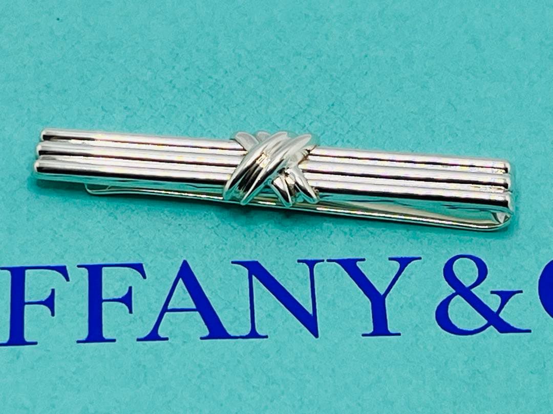 c723 美品　ティファニー　1992 シグネチャー　ネクタイピン　925