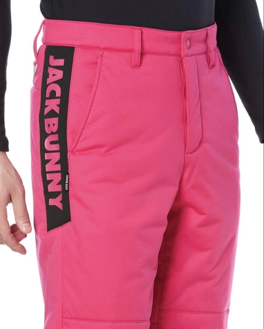 新品 パーリーゲイツ ジャックバニー PEスムース 中綿パンツ(5)L/ピンク