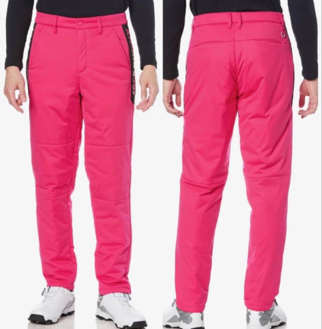 新品 パーリーゲイツ ジャックバニー PEスムース 中綿パンツ(5)L/ピンク