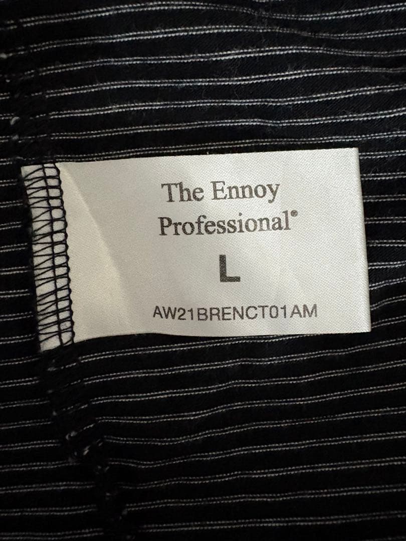 ENNOY エンノイ L/S Border T-Shirts ロンT ブラックL