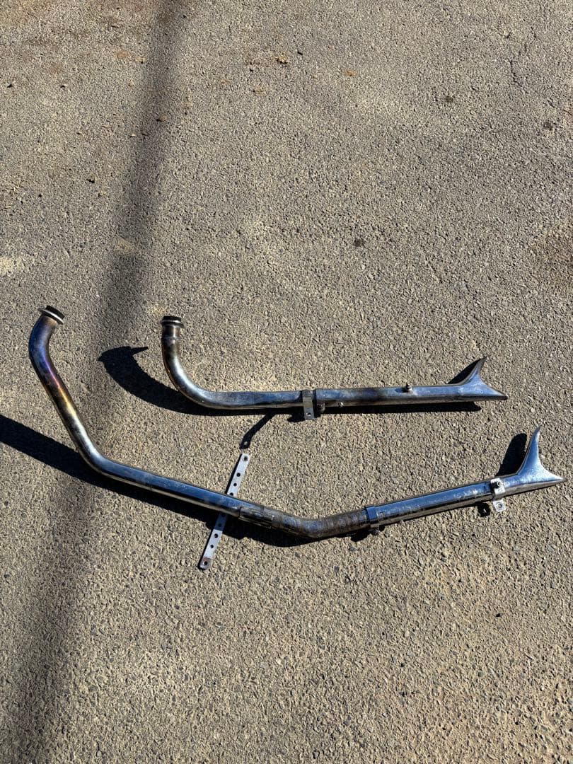 ショベル　アップスイープマフラー　フィッシュテール