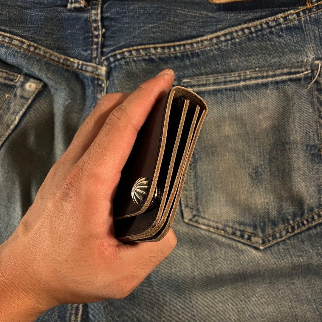 お札が折れない！ミドルトラッカーウォレット シルバー925 アポロコンチョ