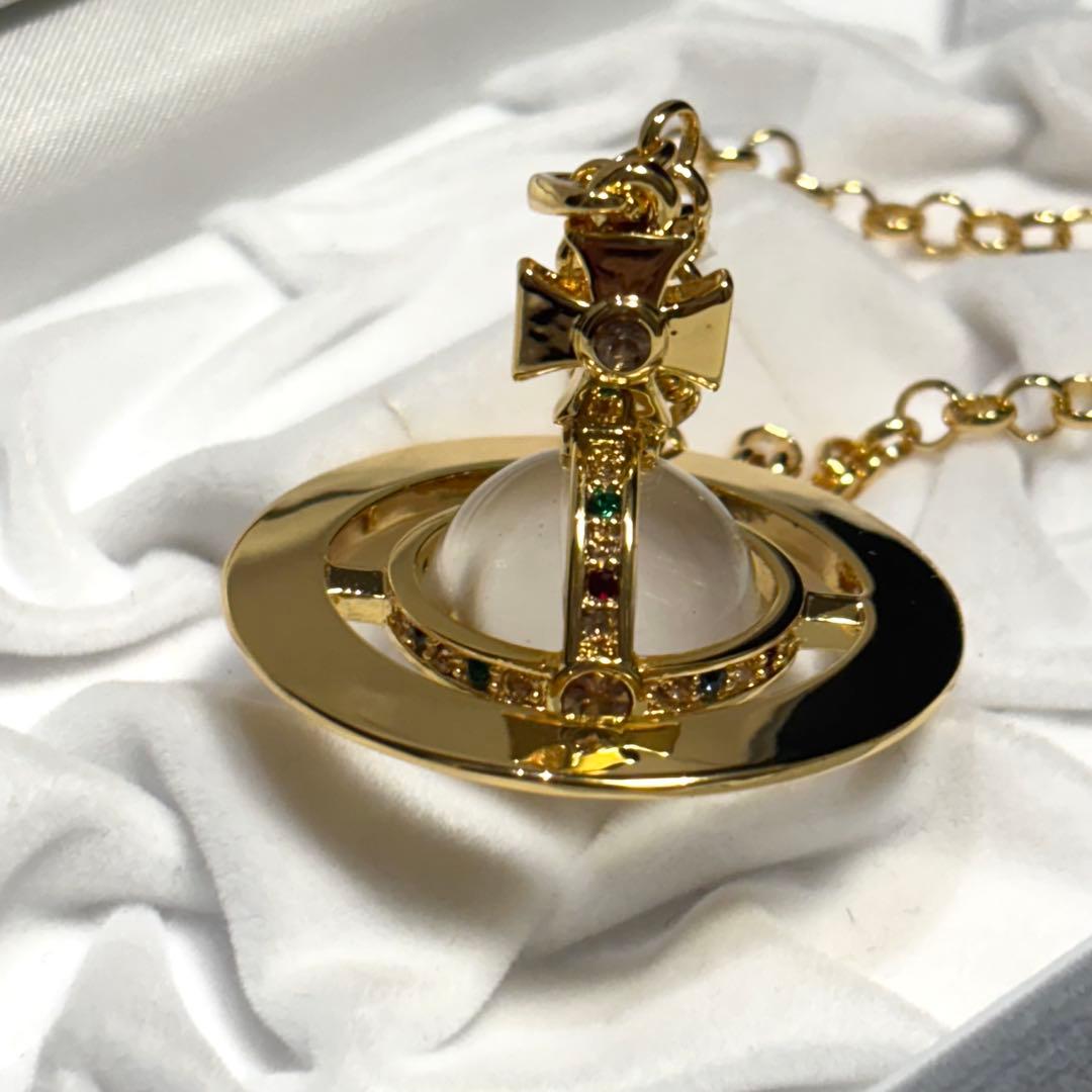 未使用級　正規品　ヴィヴィアンウエストウッド　3D　オーブ　ロングネックレス