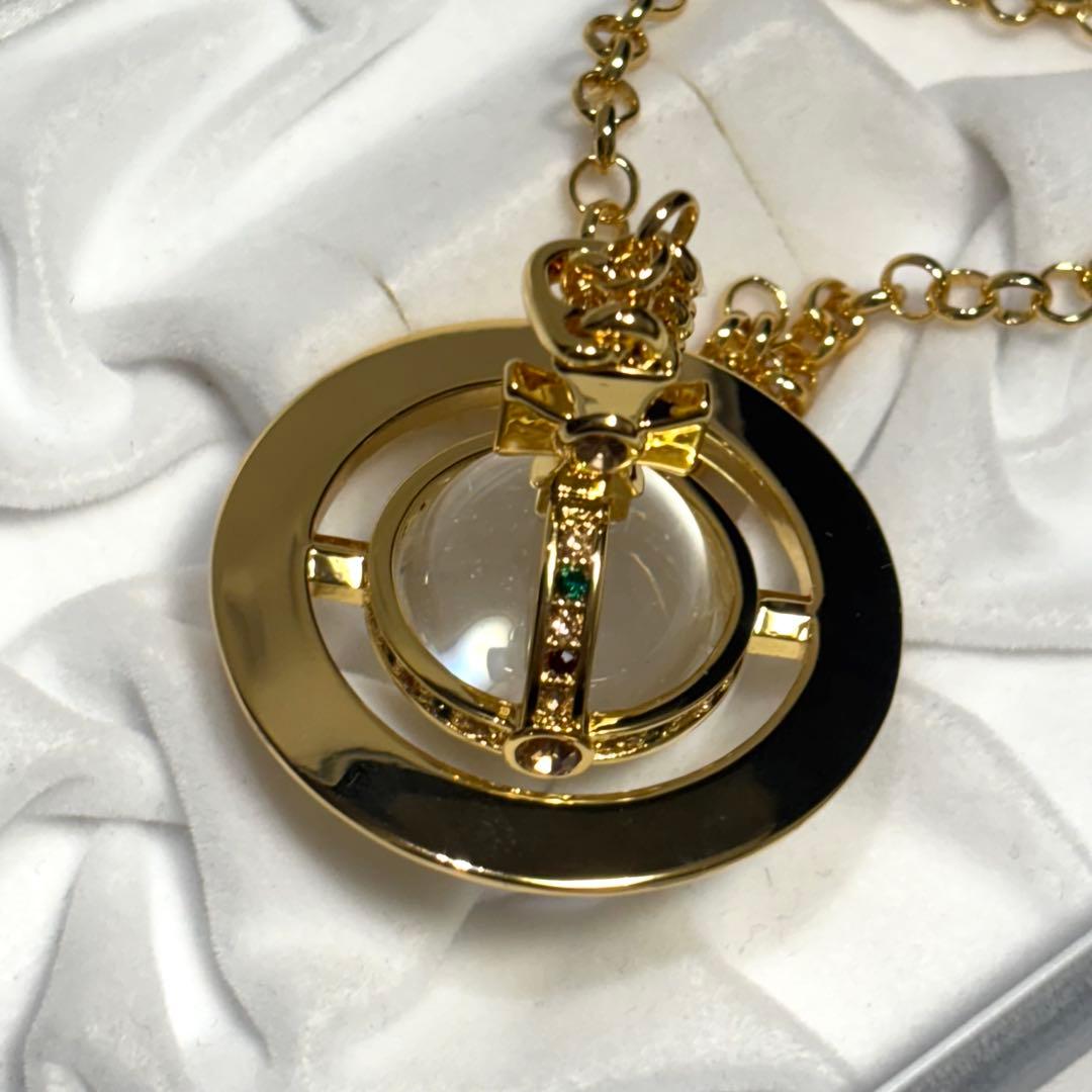 未使用級　正規品　ヴィヴィアンウエストウッド　3D　オーブ　ロングネックレス