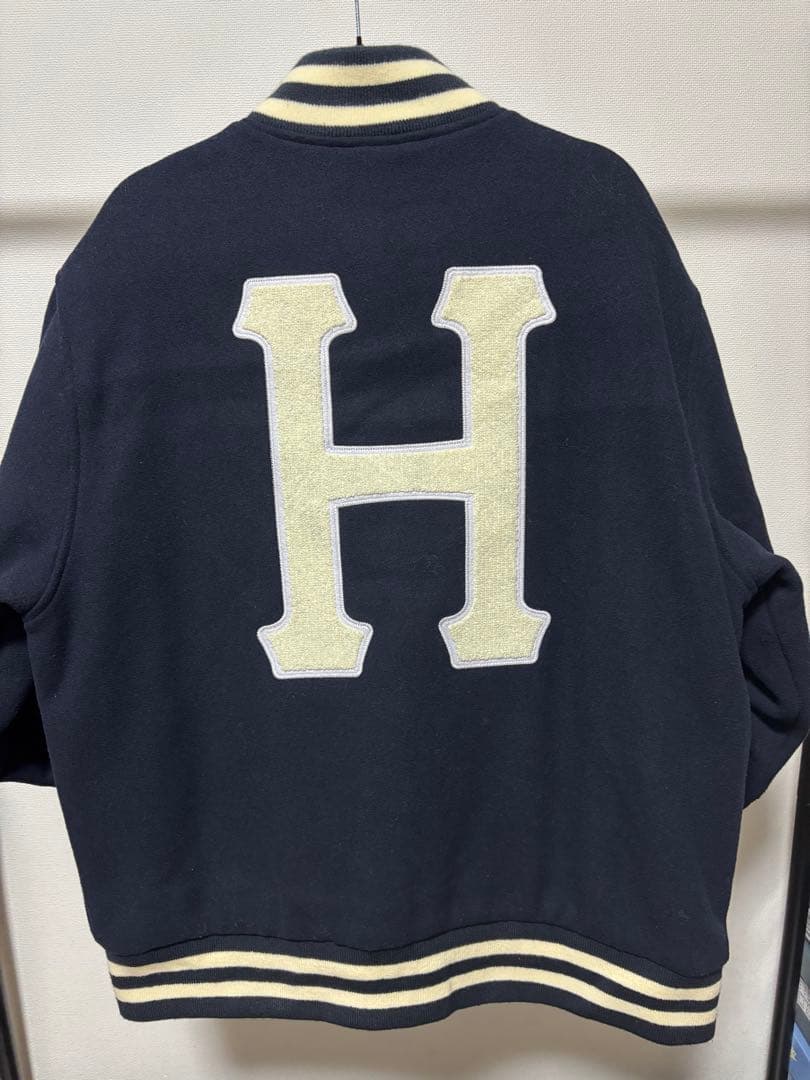 HUF 20周年 スタジャン フルデコスタジャン 刺繍ロゴ デカロゴ XL