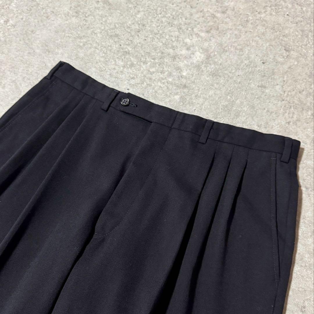 70s 80s VINTAGE スリータックワイドスラックス TALONジップ