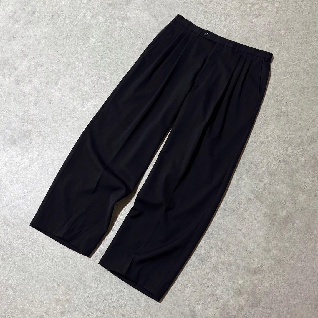 70s 80s VINTAGE スリータックワイドスラックス TALONジップ