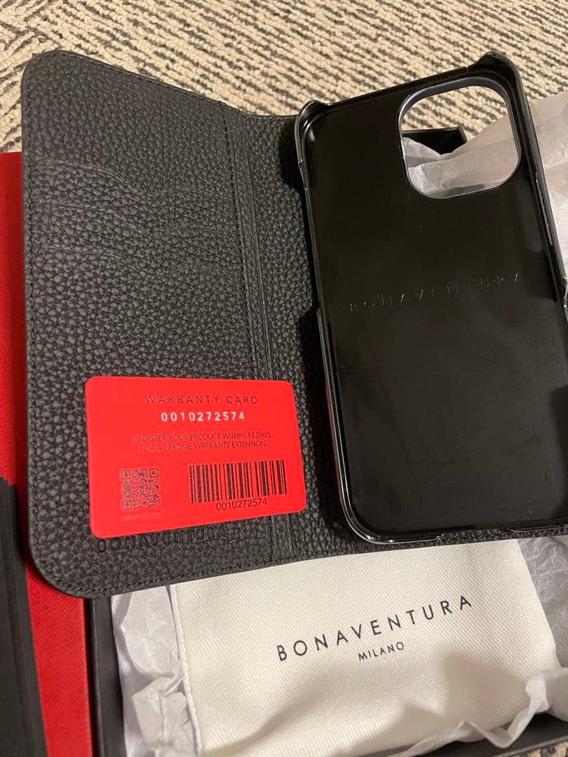 BONAVENTURA 手帳型ケース ブラック iPhone16