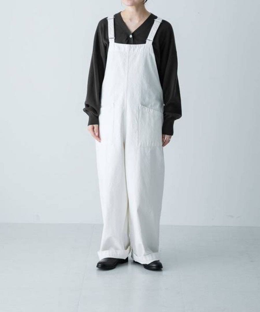 一度着用　かぐれ　バッククロスコットンサロペット