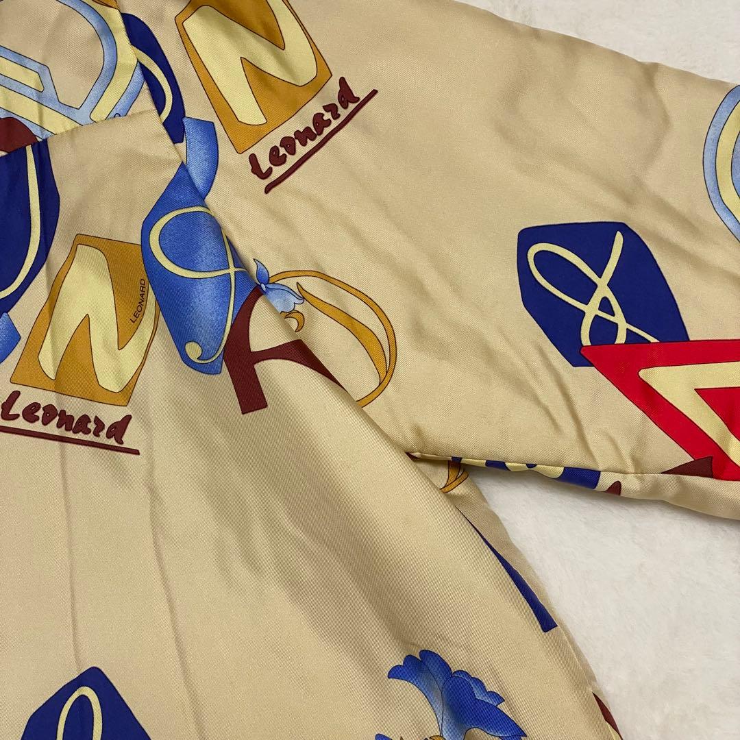 LEONARD SPORT コート アルファベット ボタニカル 総柄