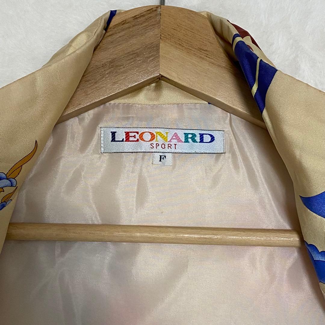 LEONARD SPORT コート アルファベット ボタニカル 総柄