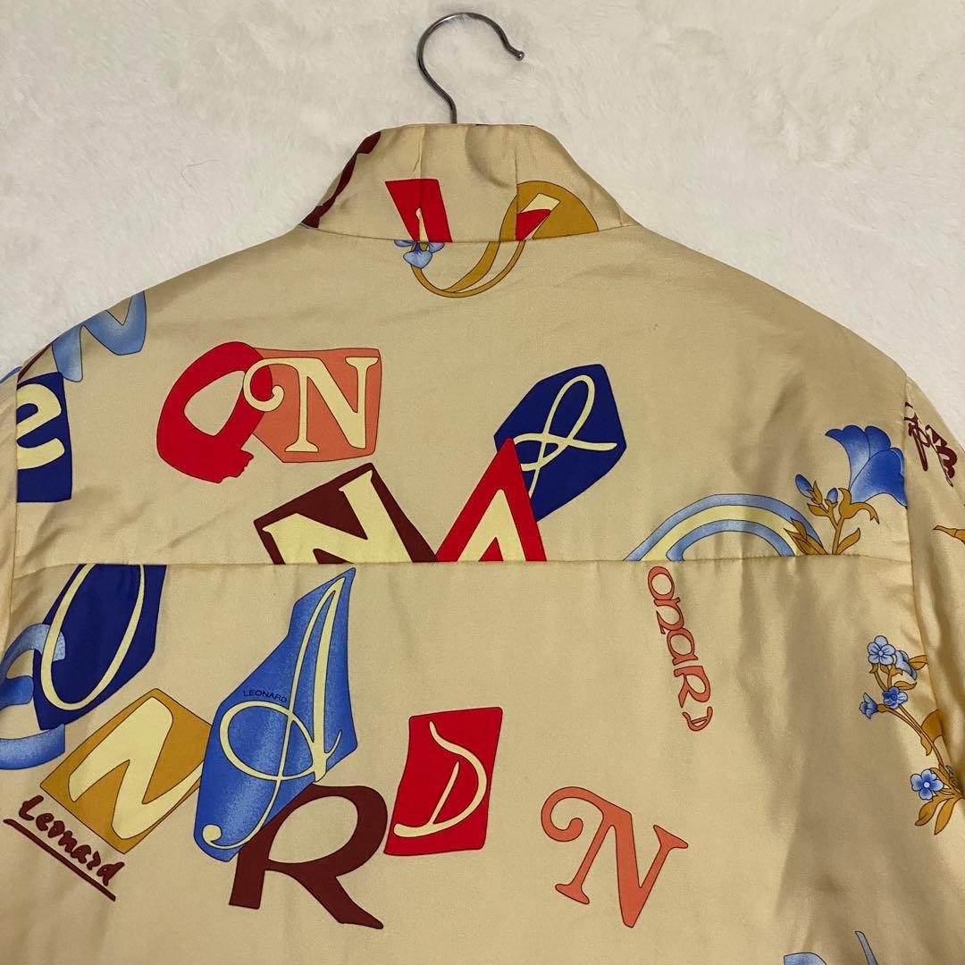 LEONARD SPORT コート アルファベット ボタニカル 総柄