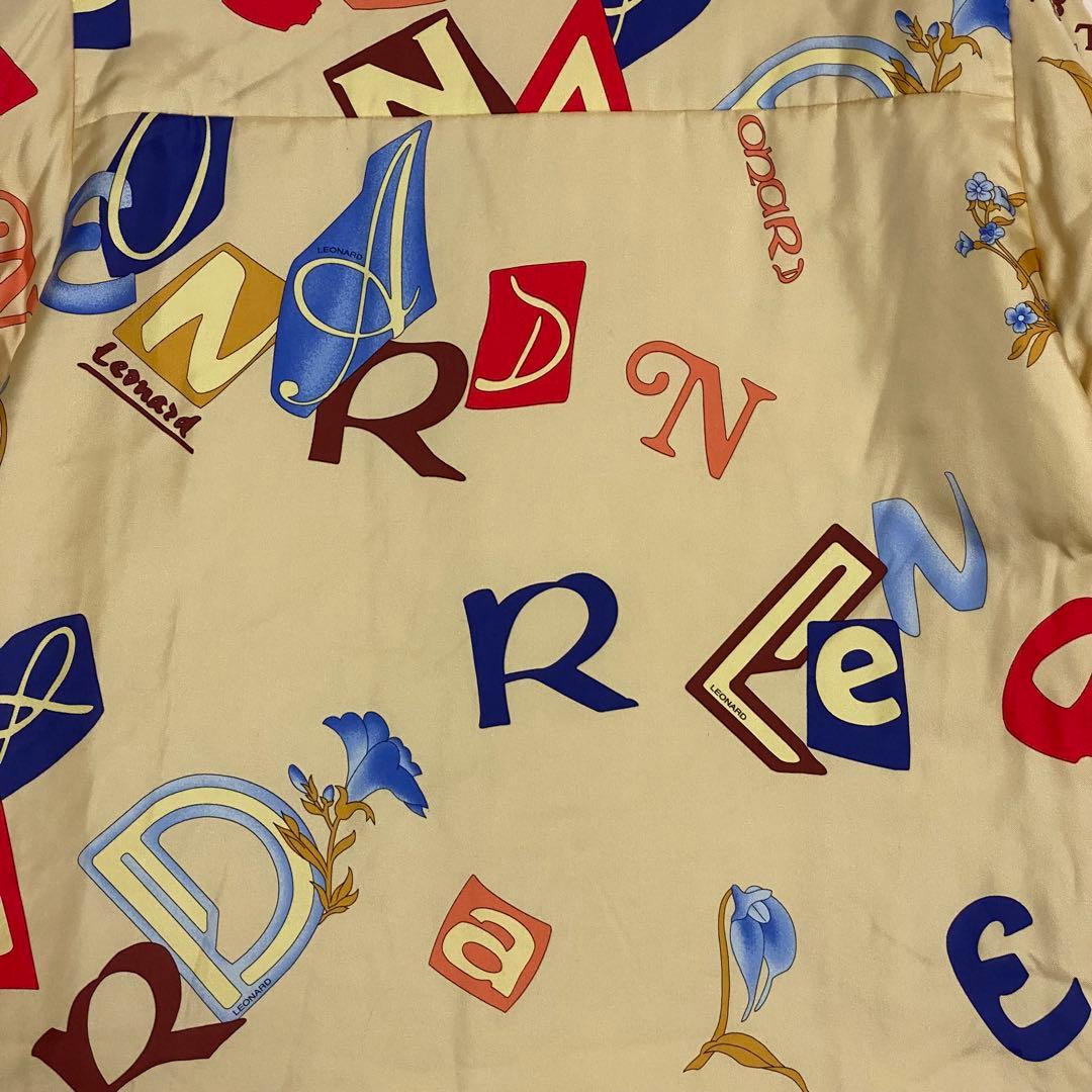 LEONARD SPORT コート アルファベット ボタニカル 総柄