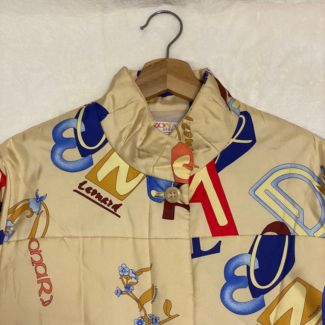 LEONARD SPORT コート アルファベット ボタニカル 総柄