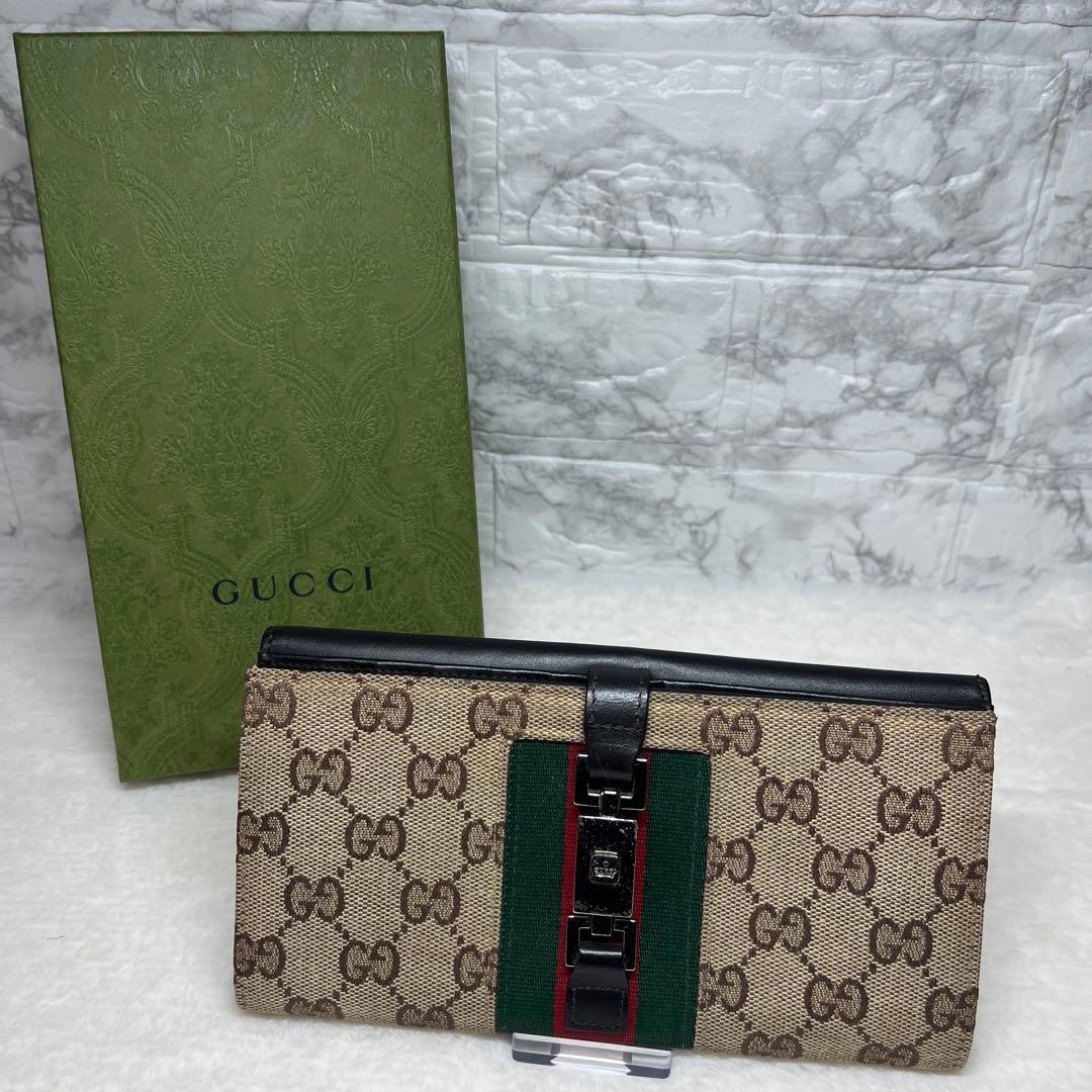 GUCCI GG キャンバス ジャッキー シェリーライン ウォレット