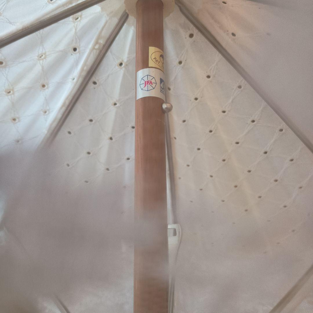 レース付きホワイト傘 八角形　ヴィクトリアンメイデン