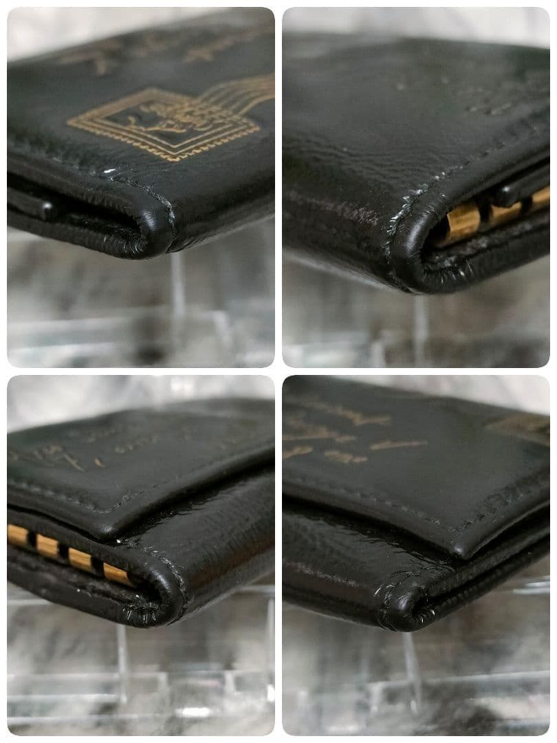 名品✨ イブサンローラン キーケース ブラック レザー 手紙 鍵入れ 黒 革