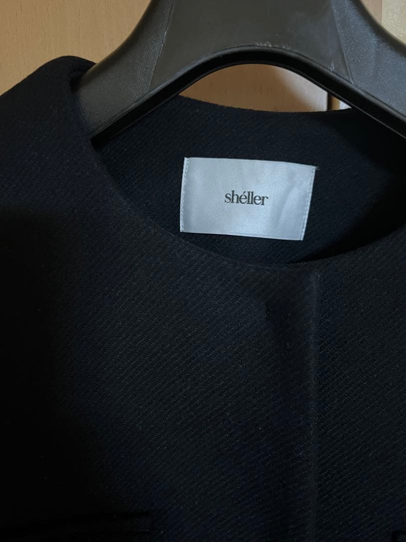 sheller シェリエSpringノーカラーコート♥︎Fサイズ♥︎ブラック
