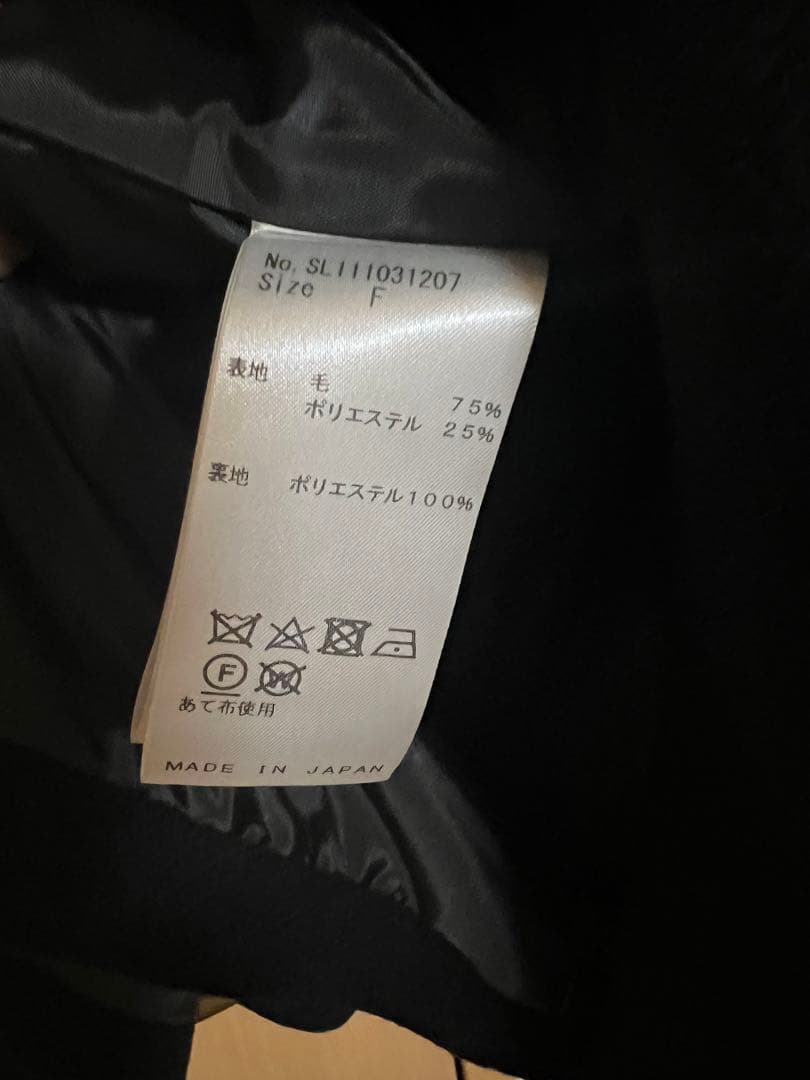 sheller シェリエSpringノーカラーコート♥︎Fサイズ♥︎ブラック