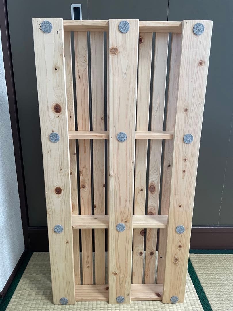 【送料込み】②国産ひのき　パレットベッド Sサイズ 耐荷重500kg