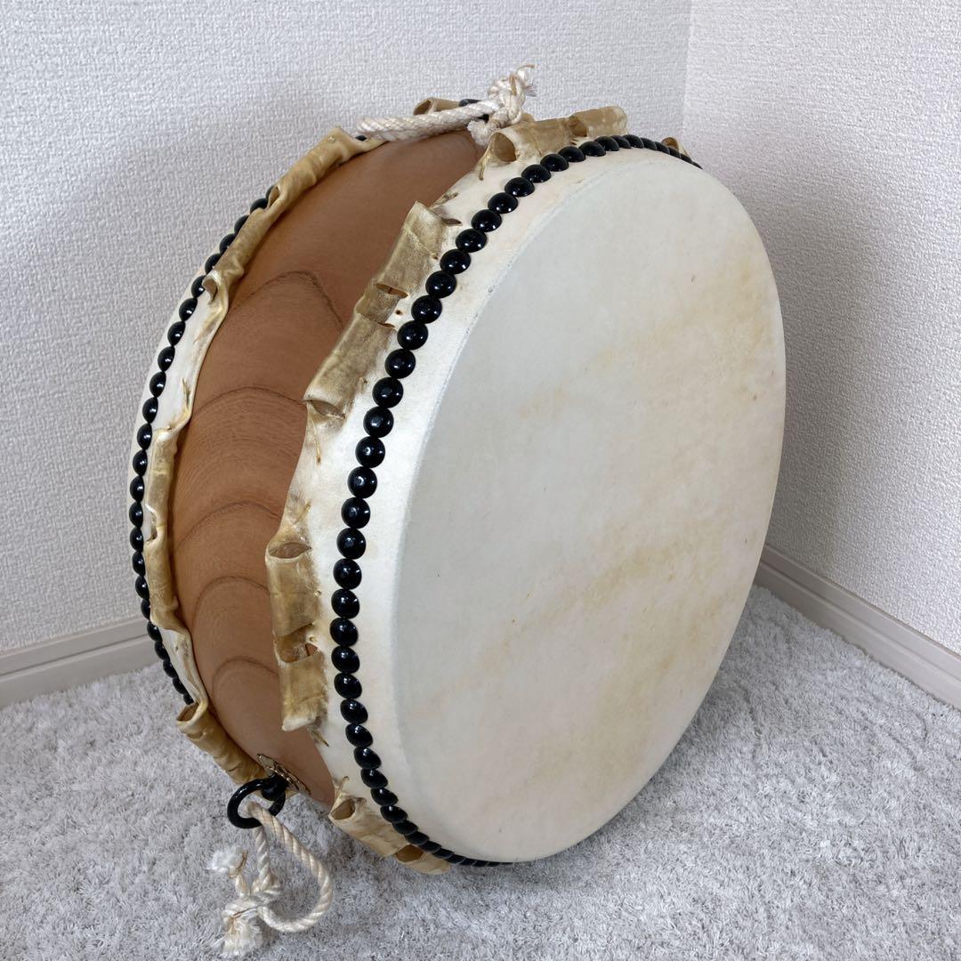 MT様 和太鼓 耳付き　平太鼓 39cm 和楽器 上鳴 日本製　くりぬき　本革