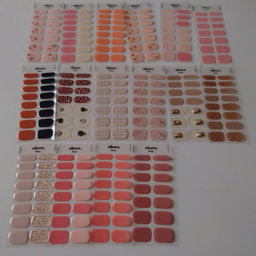 ohora ネイルシール セット 多色まとめ売り新古100シート