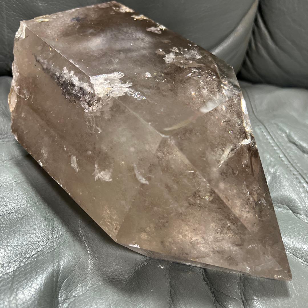 特価！超美品！特大　スモーキークォーツ　六角柱　煙水晶 27cm5.2kg