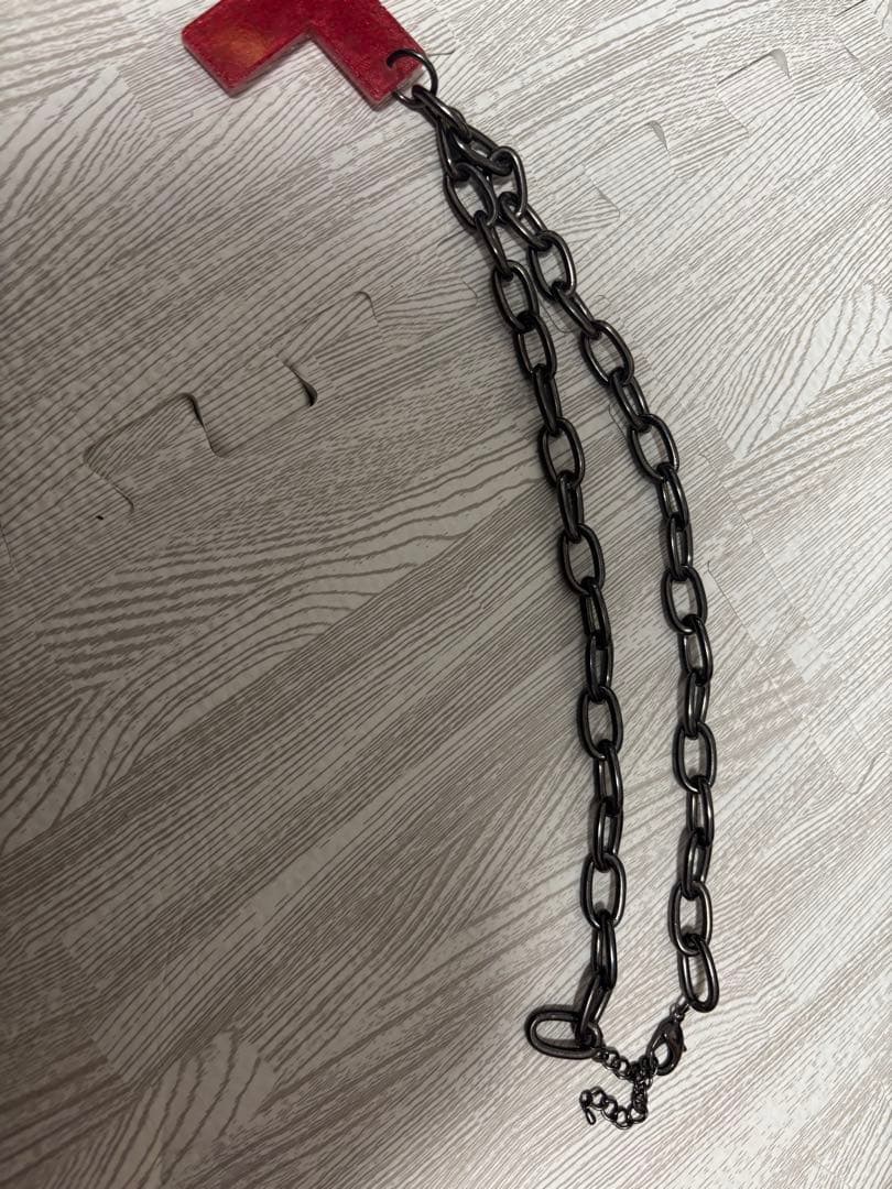 GLAVIL tutuHA クロスネックレス レッド【使用感有・褪せ有・激レア】