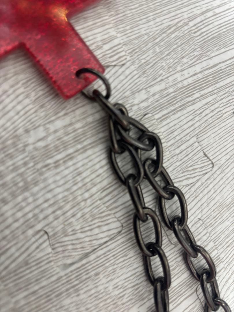 GLAVIL tutuHA クロスネックレス レッド【使用感有・褪せ有・激レア】