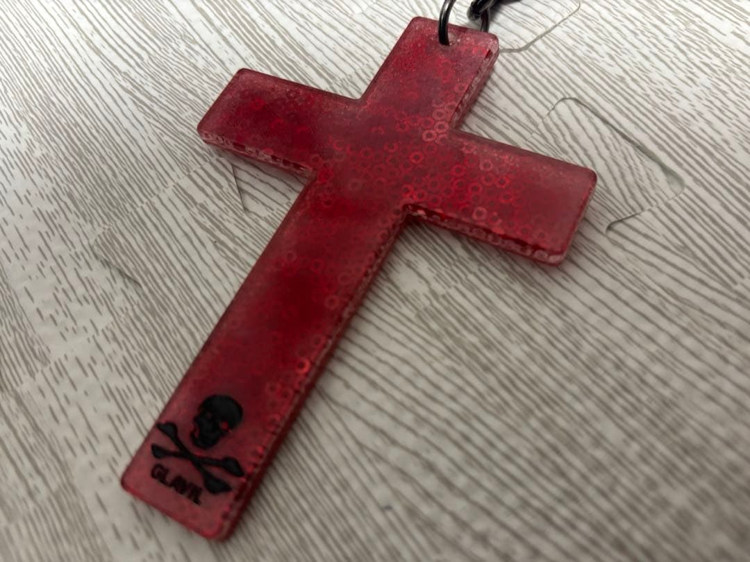 GLAVIL tutuHA クロスネックレス レッド【使用感有・褪せ有・激レア】