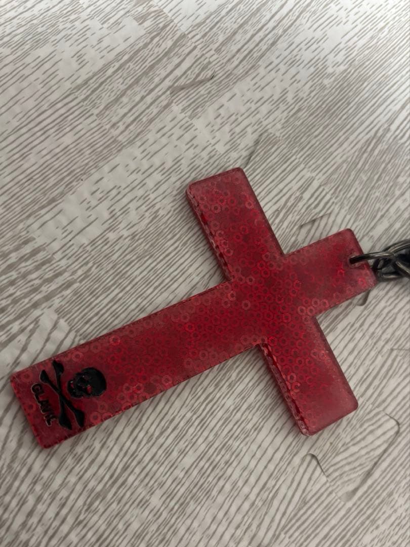 GLAVIL tutuHA クロスネックレス レッド【使用感有・褪せ有・激レア】