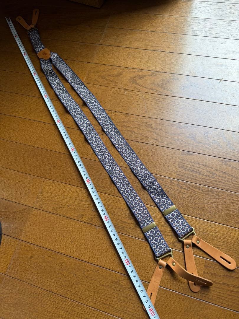 ポロラルフローレン サスペンダー 総柄 ラビットイヤー 真鍮金具