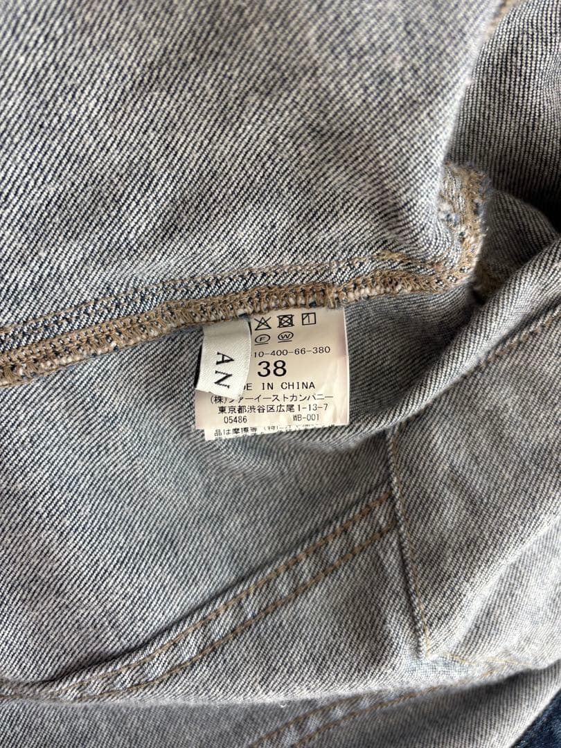 アナイ　ストレッチデニムペプラムジャケット　38