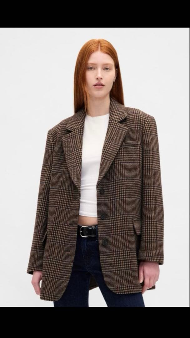 【オンライン完売】GAP オーバーサイズウールブレンドブレザー