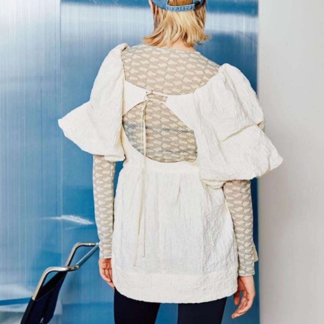 メゾンスペシャル バルーンスリーブチュニック 2way ホワイト