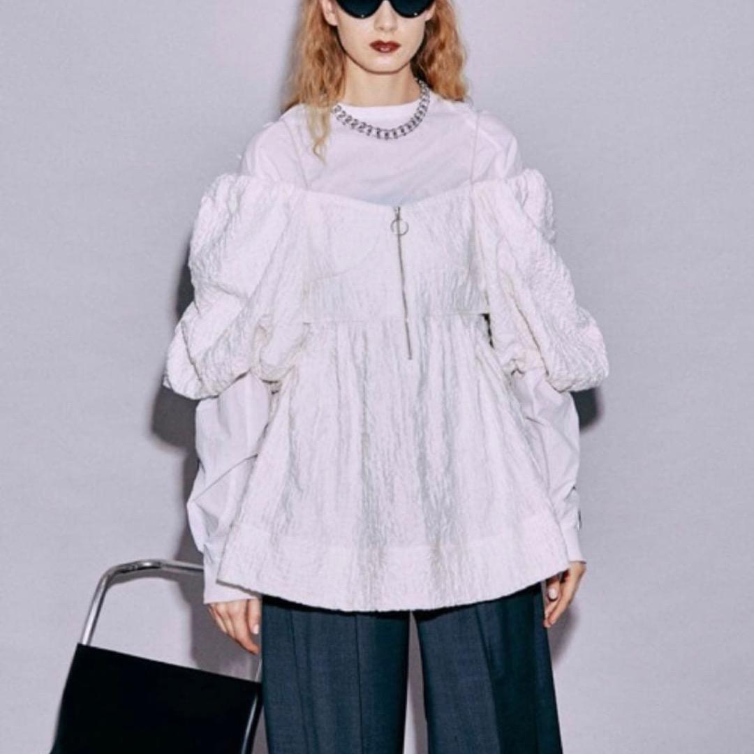 メゾンスペシャル バルーンスリーブチュニック 2way ホワイト