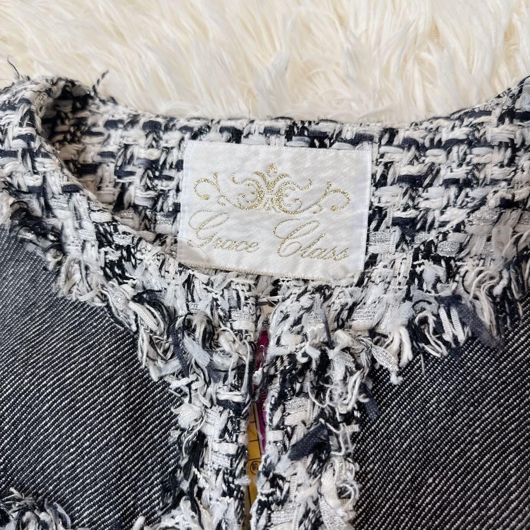 GRACE Class JULES TOURNIER社 ツイードノーカラーコート