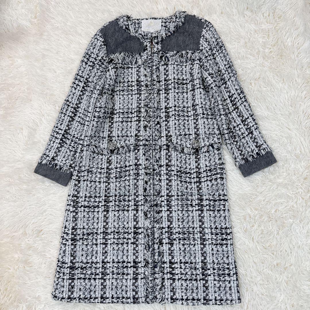 GRACE Class JULES TOURNIER社 ツイードノーカラーコート