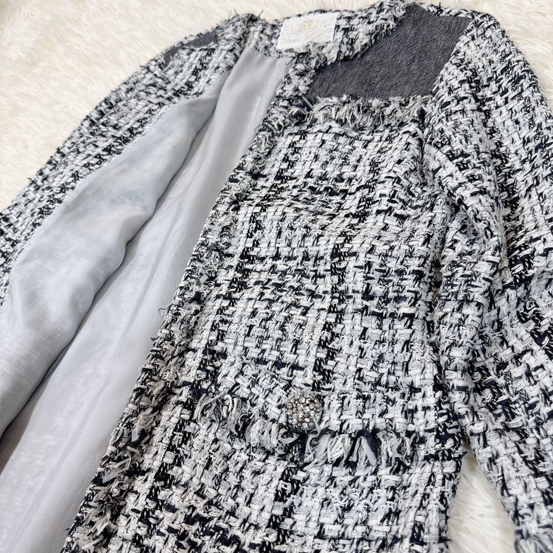 GRACE Class JULES TOURNIER社 ツイードノーカラーコート