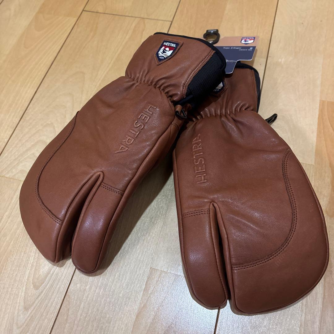 Hestra topo3 finger グローブ ブラウン サイズ8