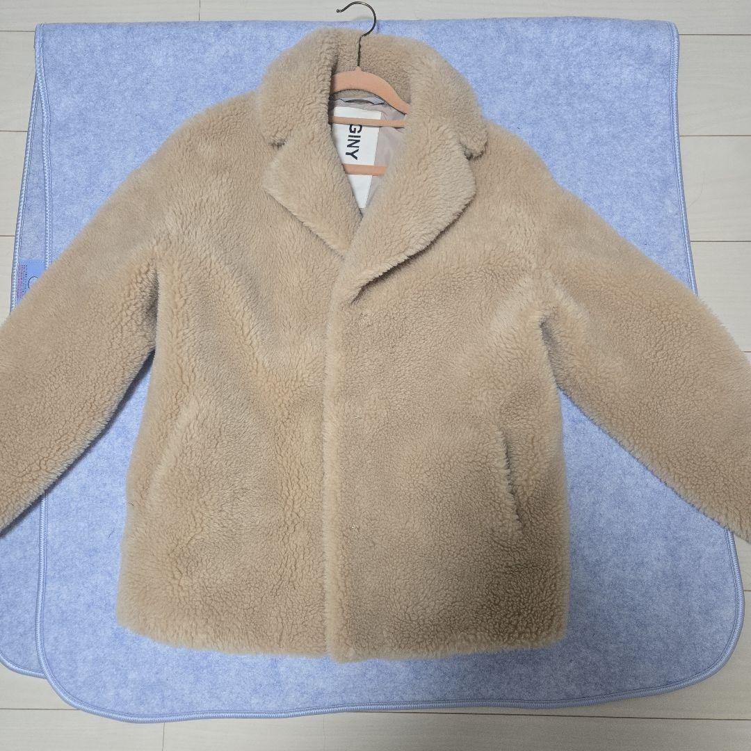 美品 GINY ベージュファーコート