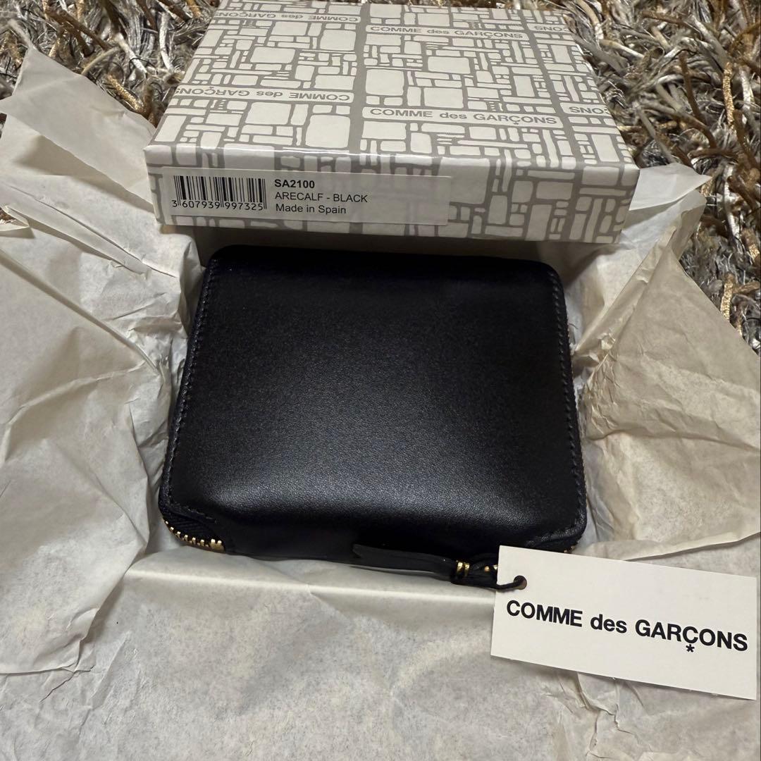 COMME des GARÇONS SA2100 ブラック 二つ折り財布