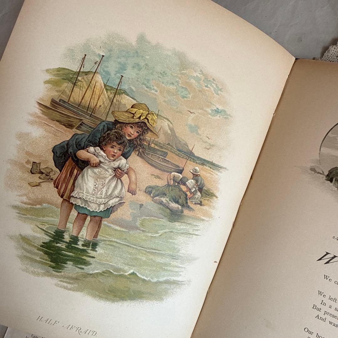 稀少1887年アンティーク美しいヴィクトリアン絵本　洋書ジャンクジャーナル古書