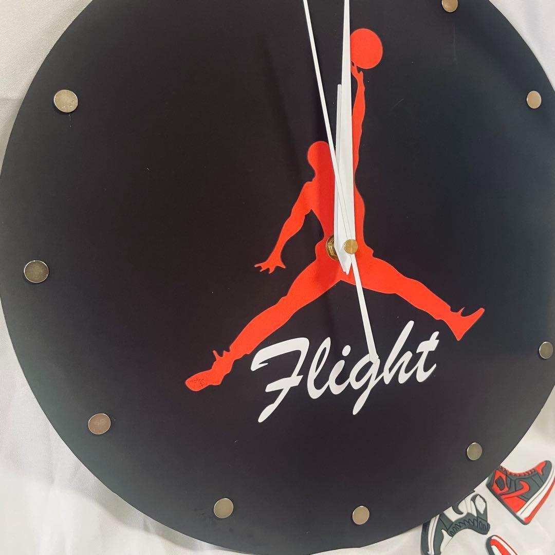 スニーカーウォールクロック Flight モデル　3Dスニーカー