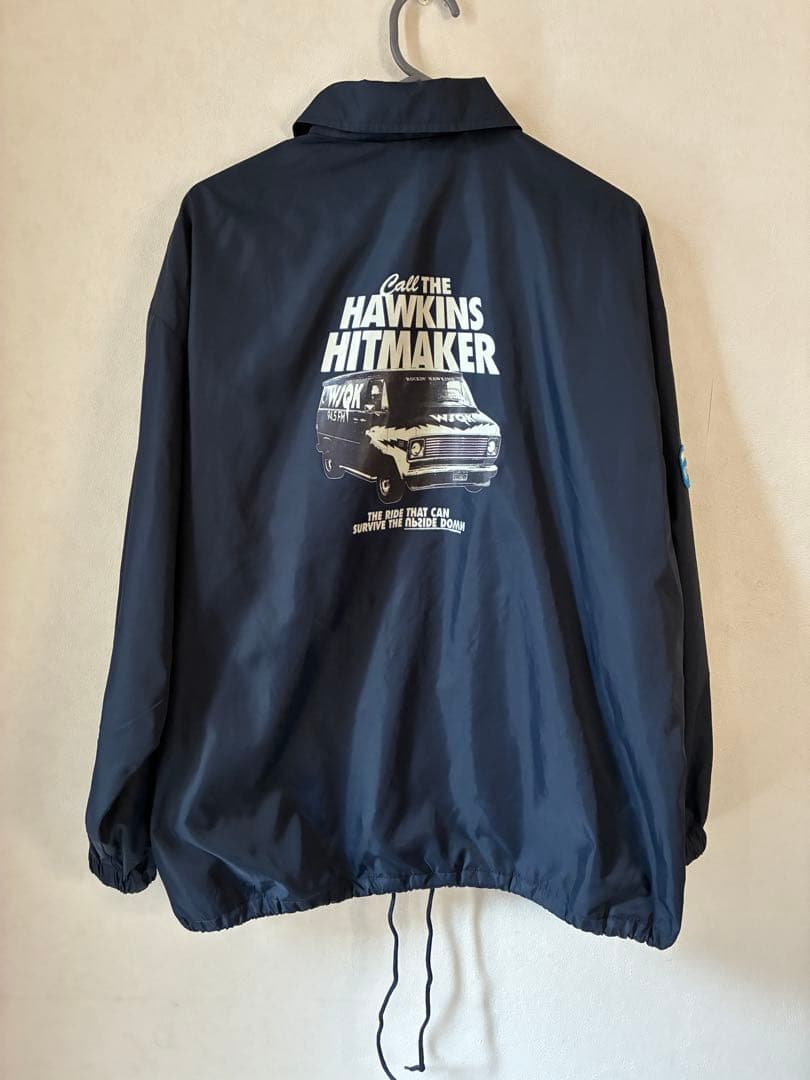 1度使用のみ ニコアンド ストレンジャーシングス コーチジャケット ネイビー