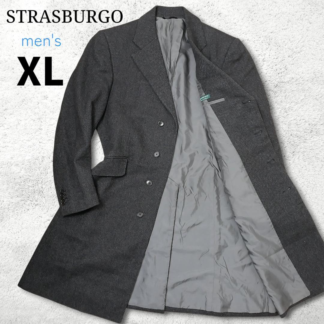 90s【ストラスブルゴ】DRAPERS チェスターコート XL相当 伊生地ウール