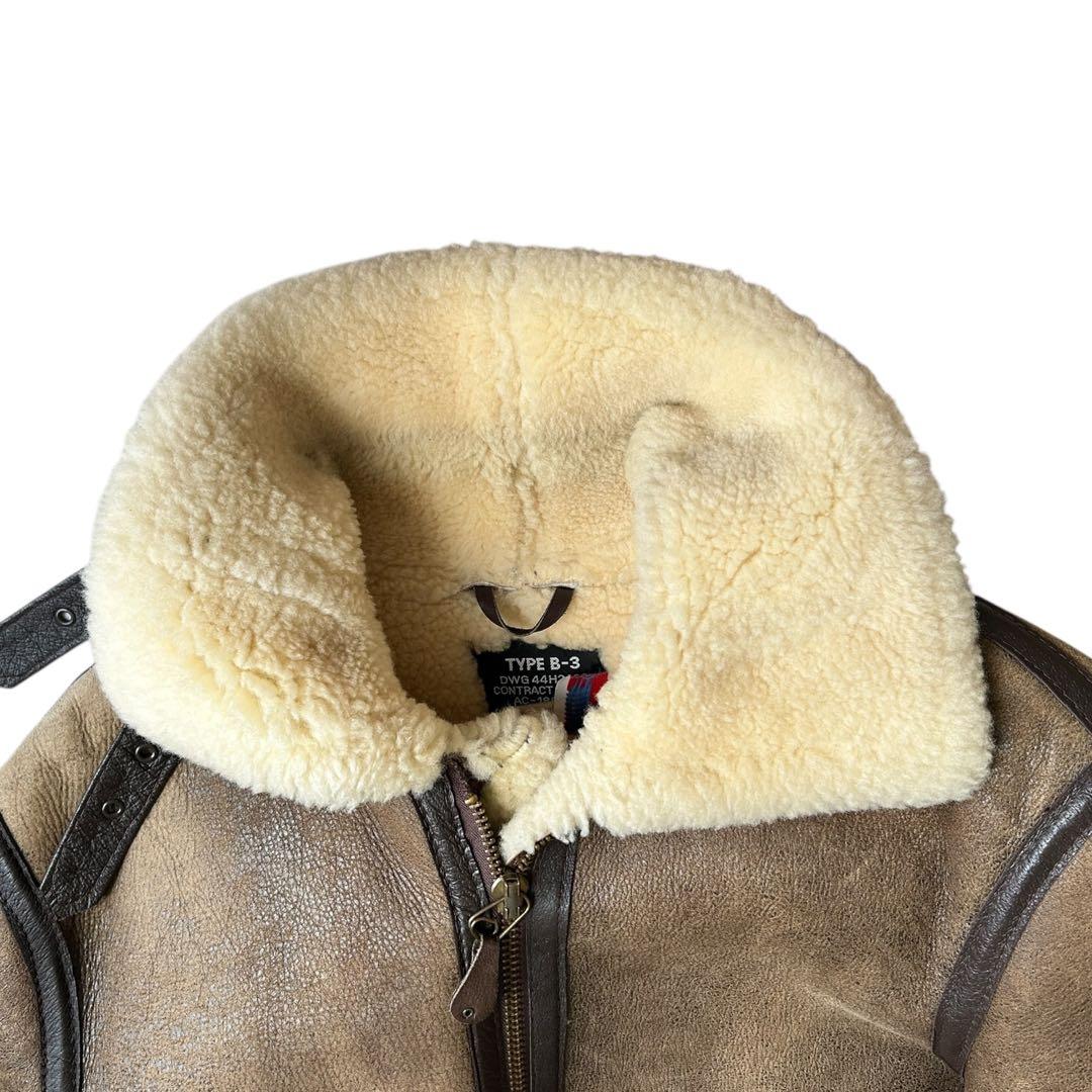schott B-3 ムートン ボア レザー ジャケット フライトジャケット