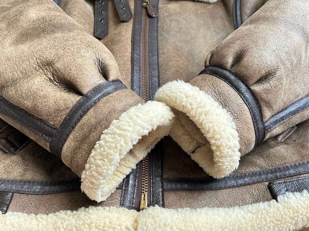 schott B-3 ムートン ボア レザー ジャケット フライトジャケット