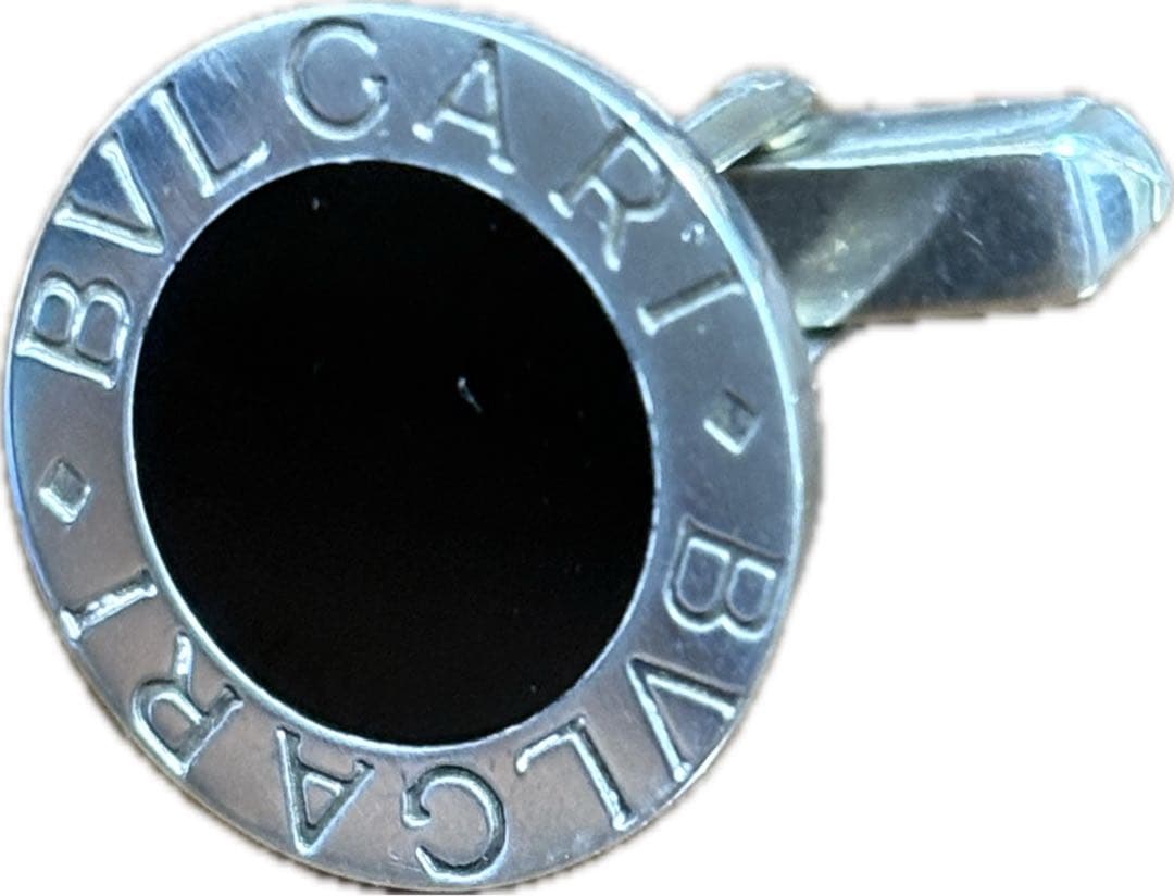 BVLGARI ブラック カフリンクス 専用ケース付き